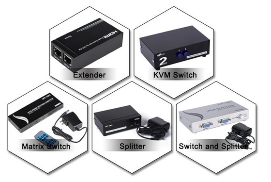 탁상용 통제 8 항구 KVM 스위치 VGA USB 유형 오디오 다 기능을 가진 여성