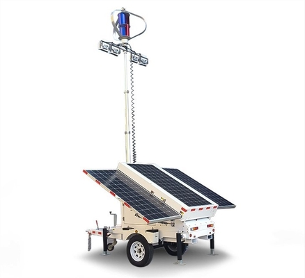 휴대용 LED 태양광 조명 타워 태양광 하이브리드 시스템 트레일러 모바일 에너지 차량