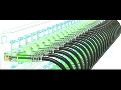 2 X 섬유 Om3 + 2 X 14 AWG + 2 X Cat6a 케이블 하이브리드 구리 광섬유 케이블