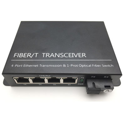 품질  SC 2 RJ45 Fiber Optic Transceiver 850nm 1310nm 1550nm Single Mode 10 / 100m 공장