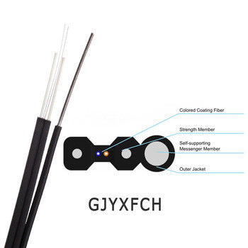 6.5-6.8mm 외경 유리 섬유 광케이블 검정색 단일/멀티 모드, 다양한 산업용 응용 분야