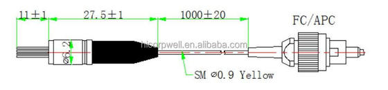 BOSA 2.5G SC APC Pigtail DFB Laser Diode Module with 1310nm/1490nm Wavelength and 30dB Isolator for Laser Welding
