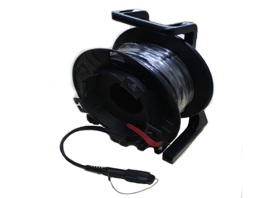6 Cores SM LC LC Fiber Cable Reel With One Side Protectors For HDMI / SDI Media Convertor