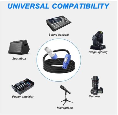 3P Power Connector Cable Combo Male/Female Powercon Stage Lighting Chassis Cable Yellow 3P PowerCon CE Approved IP65 Hot in Euro