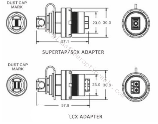 SC LC MPO 연결관 접합기 IP67를 가진 방진 외부 광섬유 헝겊 조각 케이블