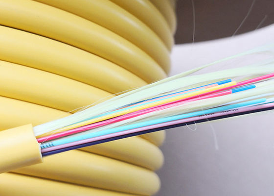 가동 가능한 단단한 완충기 광섬유 배급 케이블 다중 상태 실내 주황색 색깔