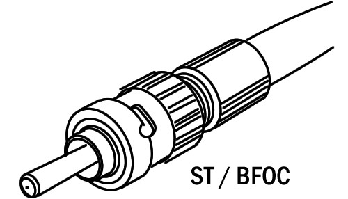ST-025 ST-10 ST-20 ST BFOC 플라스틱 광섬유 연결관